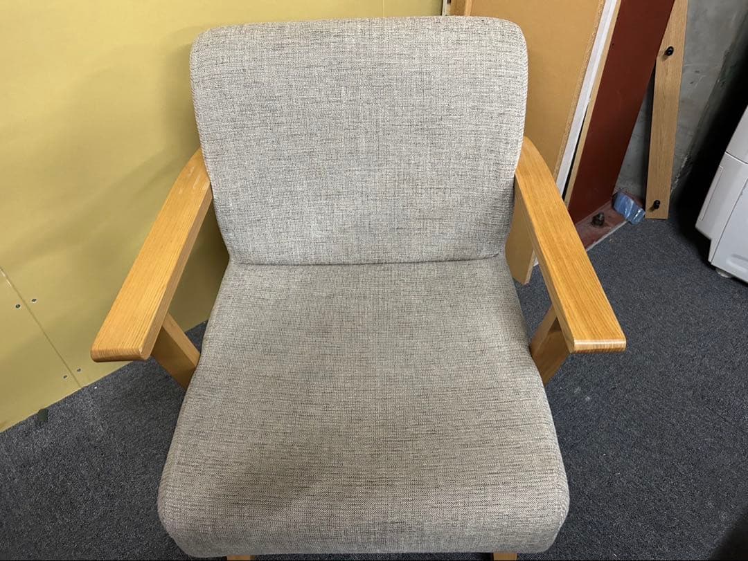 東谷 AZUMAYA モティ 北欧ソファ 1人掛け グレー　ファブリックチェア