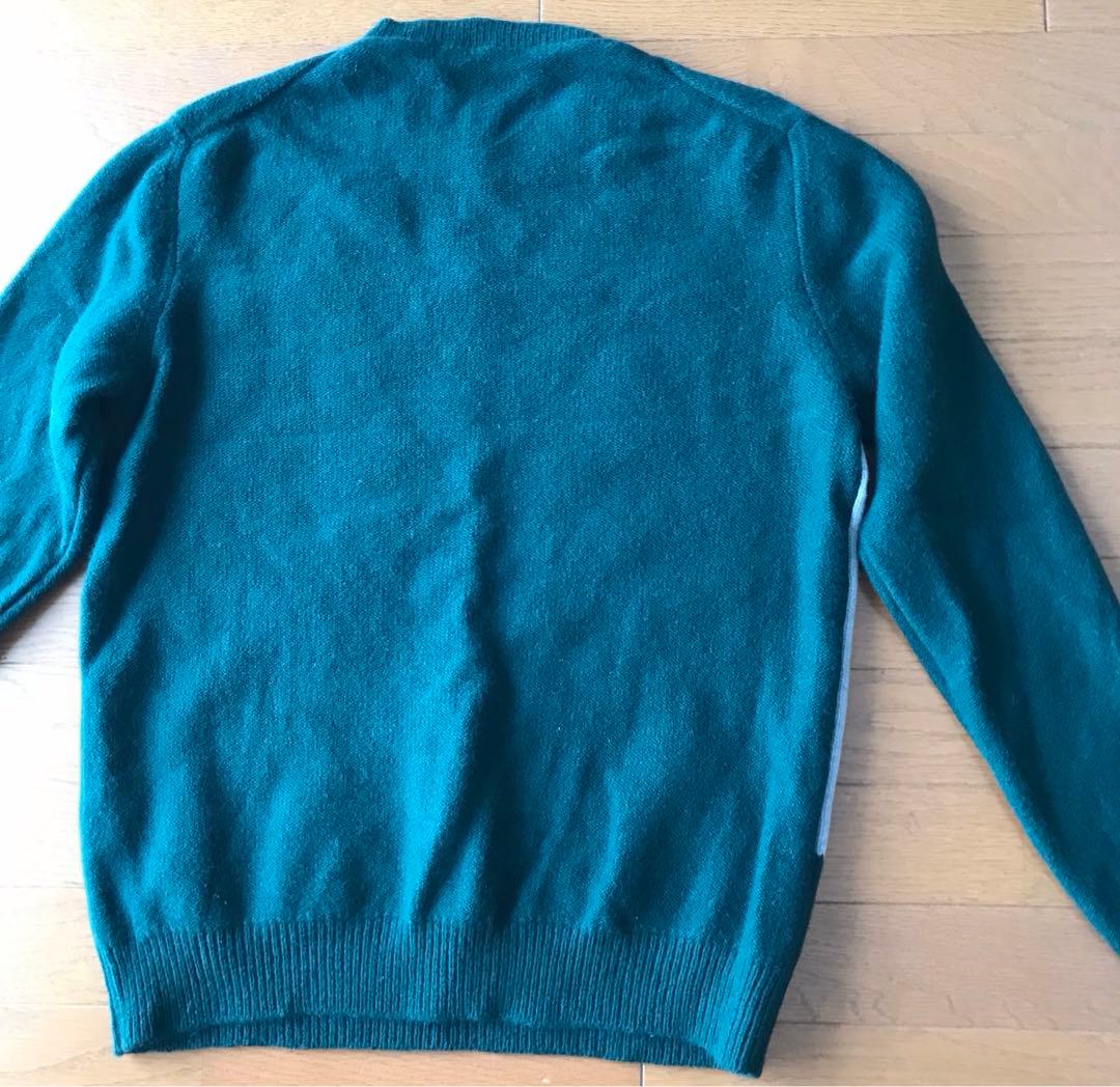 メゾンキツネ　ダークグリーン　Lサイズ　ニットセーター