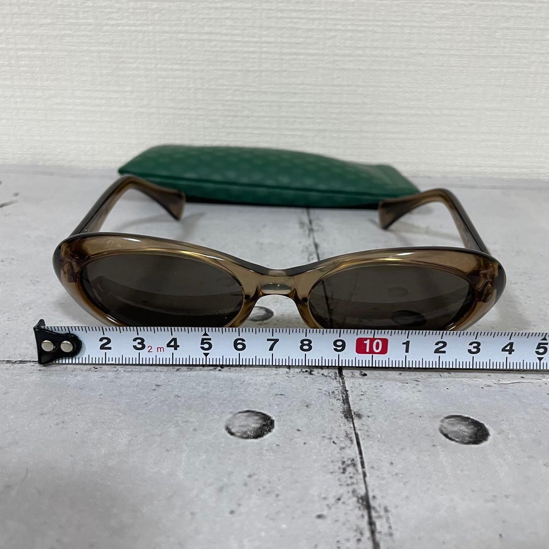 グッチ　Gロゴ　ヴィンテージ　サングラス　オーバル フルリム　クリアブラウン