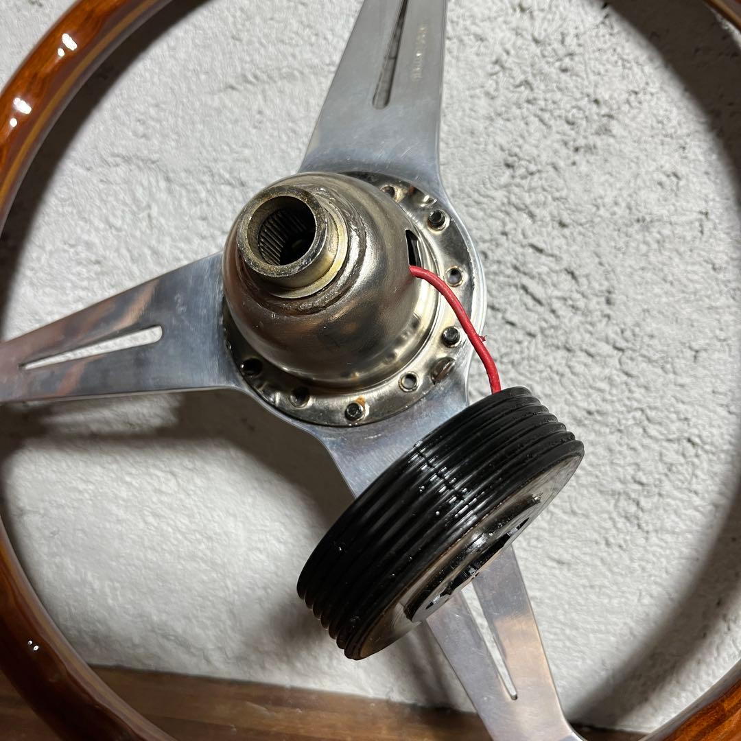 【希少ビンテージ】NARDI ナルディウッドステアリング 36φ ボス付き