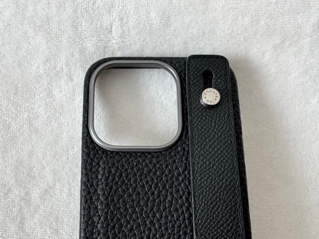 美品 ボナベンチュラ iPhone 15 Pro用レザーケース ブラック