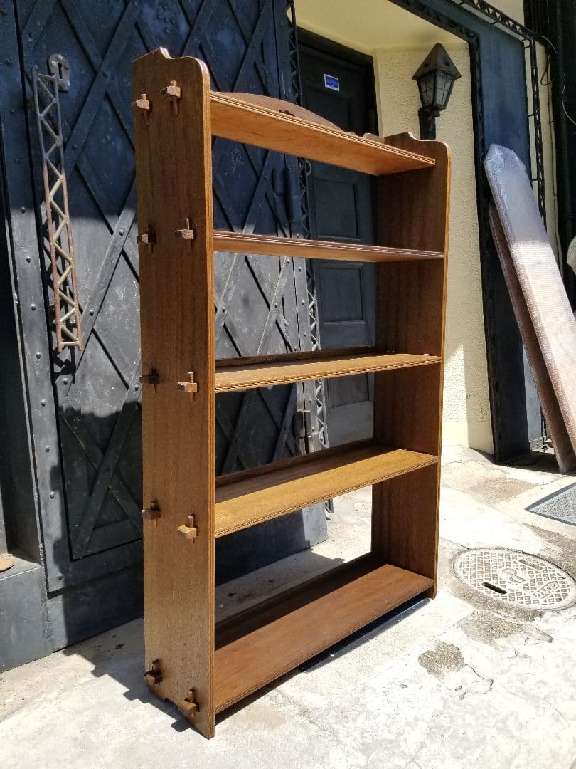 1960's　クサビ　透かし彫り　細工　飾り棚　オープン　ラック　シェルフ