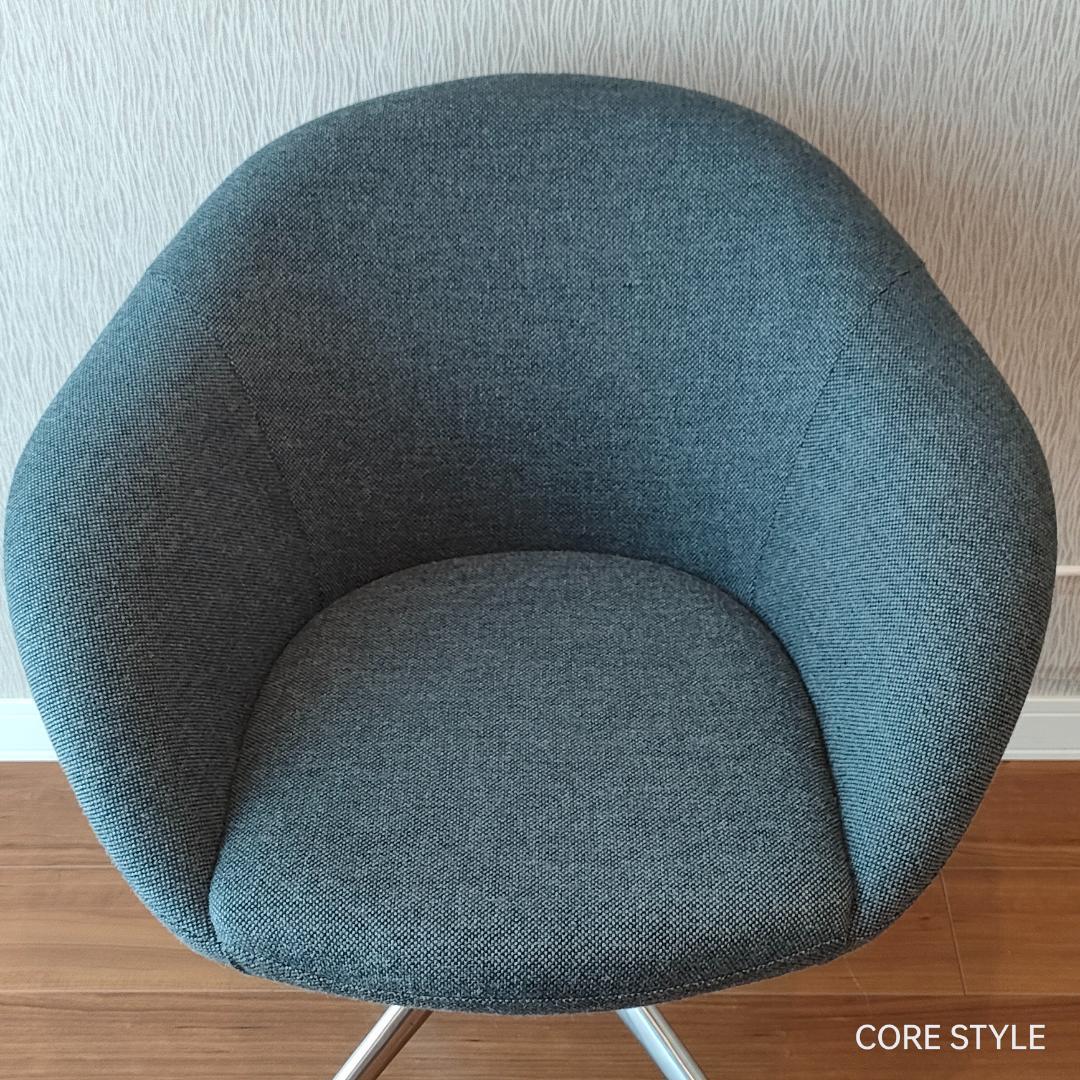 デザイナーズチェア　ラウンジチェア　グレー②