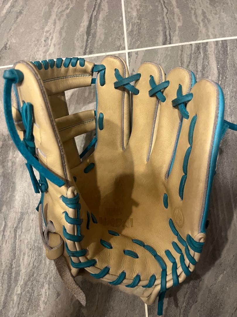 YABAI 軟式グローブ 11.25inch 青/ベージュ