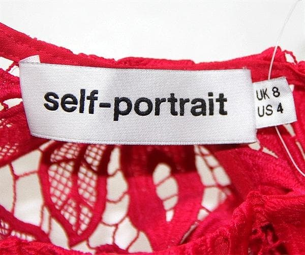 M*G様 セルフポートレイト ワンピース レース 赤 UK8 未使用 Lily
