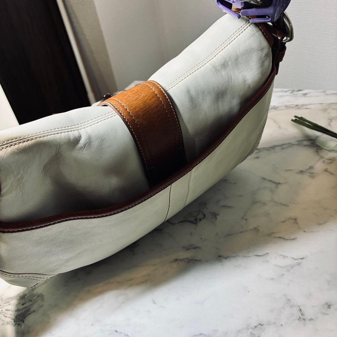 美品✨ COACH ソーホー 本革 レザー バイカラー ワンショルダー バッグ