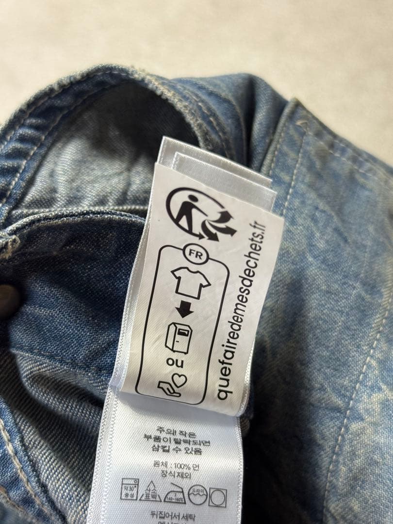 RRL ダブルアールエル ライトブルー ダメージ加工 デニムオーバーオール