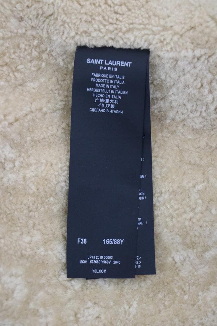 新品未使用 19aw saint laurent parisムートンコートカーキ