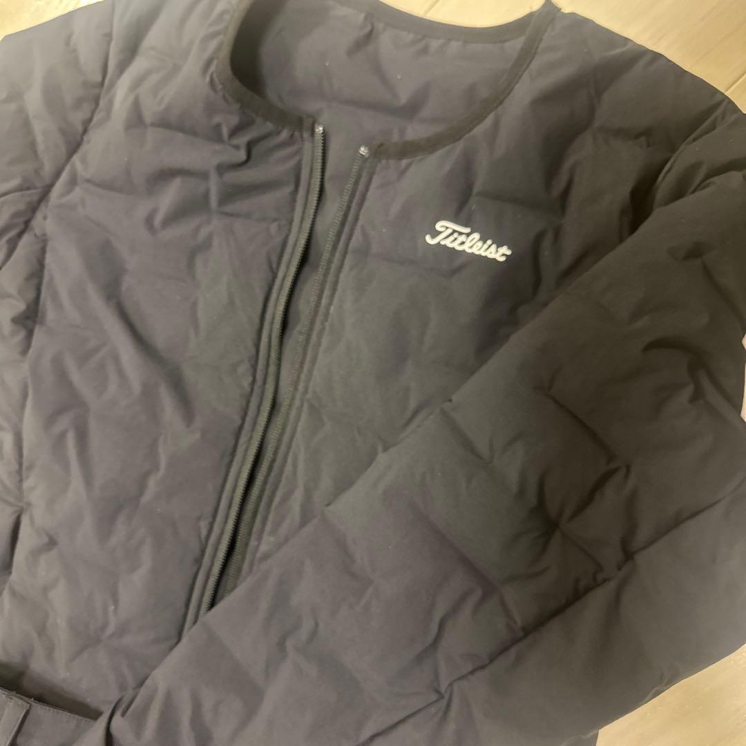タイトリスト　セットアップ　ダウン　黒　軽量　S M