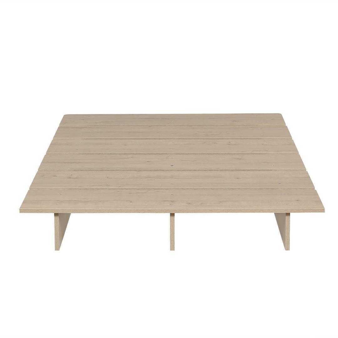 【幅100cm】ベッド　脚付き　木目調　コンパクト　NATURAL