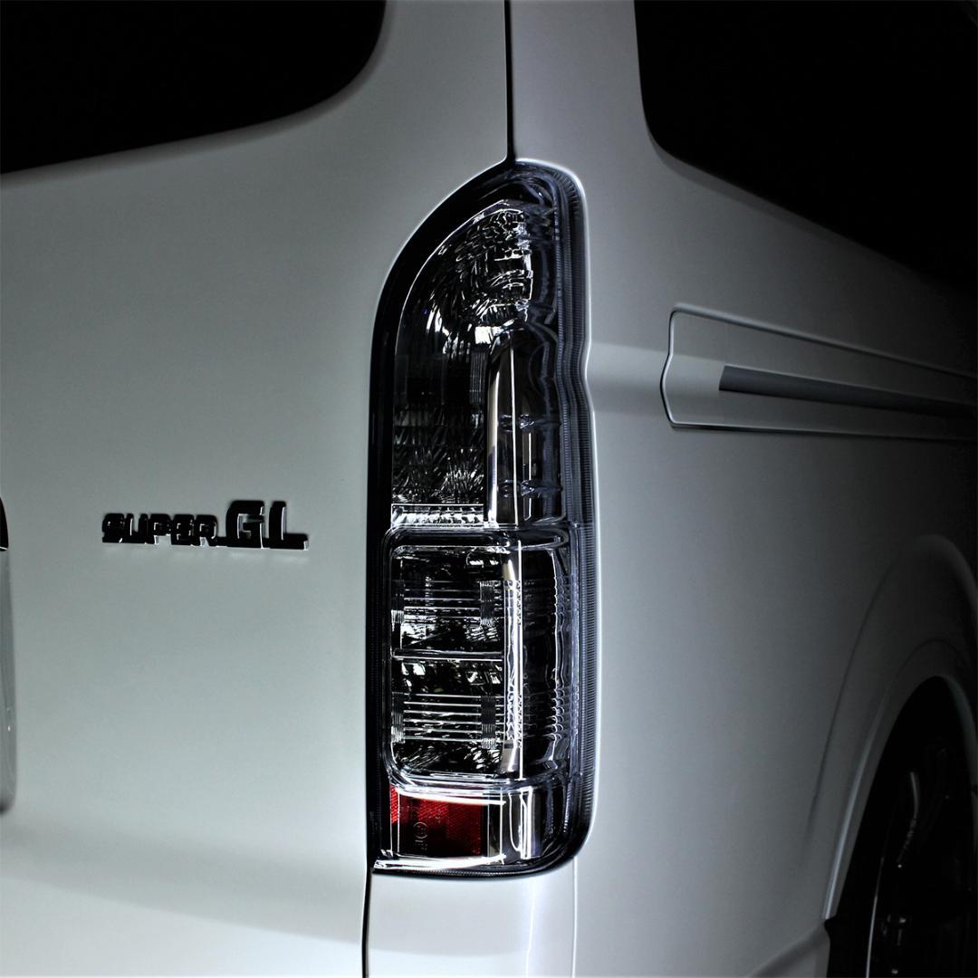 トヨタ ハイエース テールランプ テール クリスタル 透明 テールライト