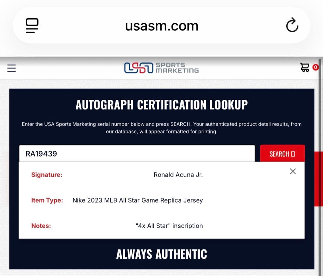 アクーニャjr. 直筆サイン ユニフォーム 2023オールスターゲーム