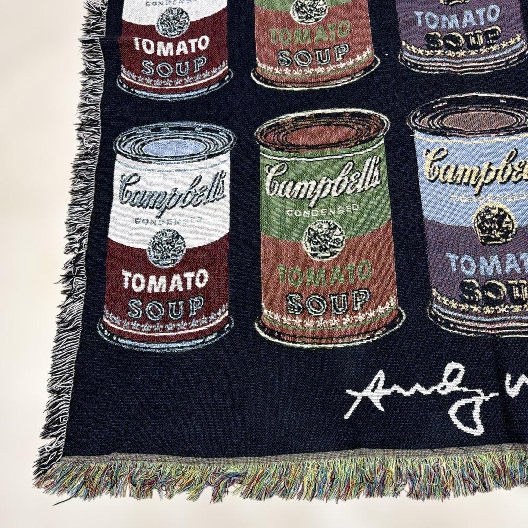 キャンベルスープ　マルチカバー　ソファカバー　ラグ 151x133