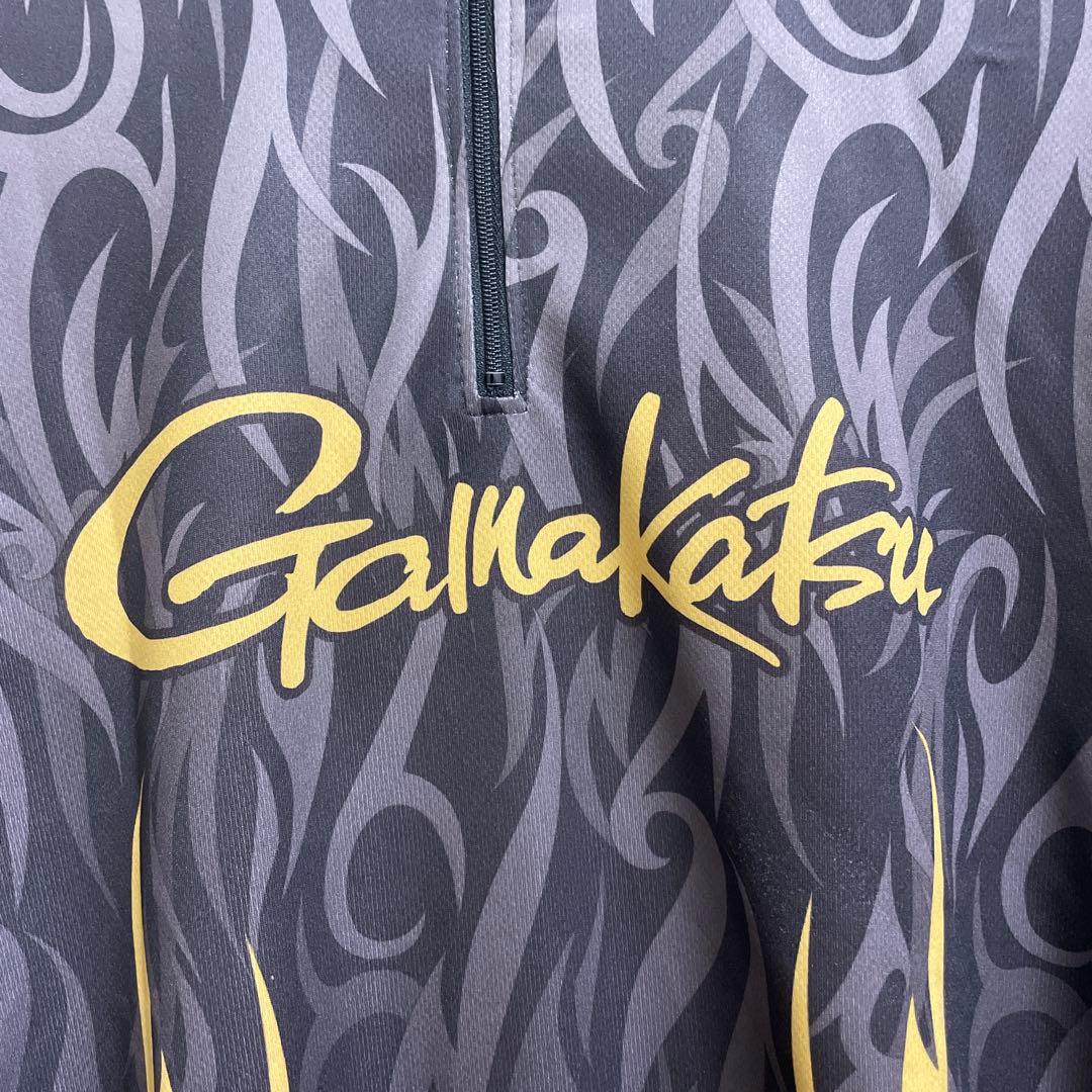 がまかつ　２ＷＡＹプリントジップシャツ（長袖) ブラック×ゴールド 3L 希少