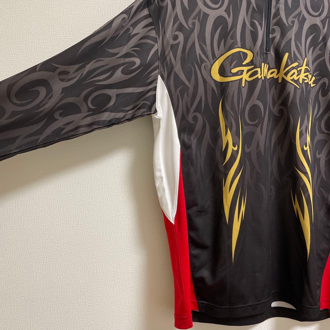 がまかつ　２ＷＡＹプリントジップシャツ（長袖) ブラック×ゴールド 3L 希少