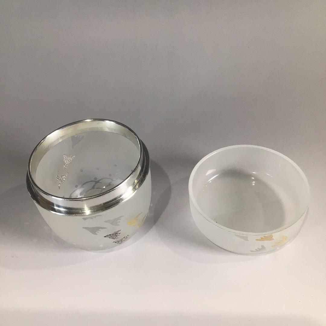 Ｐ６６０　棗　『高橋直樹造』『吹きガラス』『波千鳥文』『義山棗』　共箱　茶道具