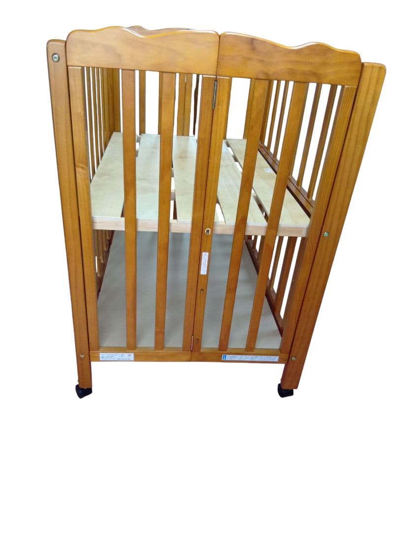 大和屋　yamtoya パタン　ミニベビーベッド キャスター付き　折り畳みベッド