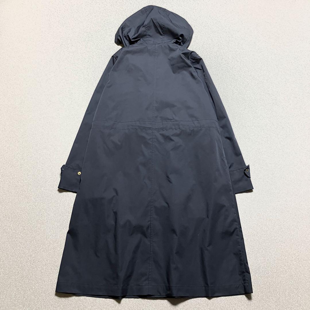 近年 ANAYI ブライトツイルライナーモッズコート フードロング アナイ 紺