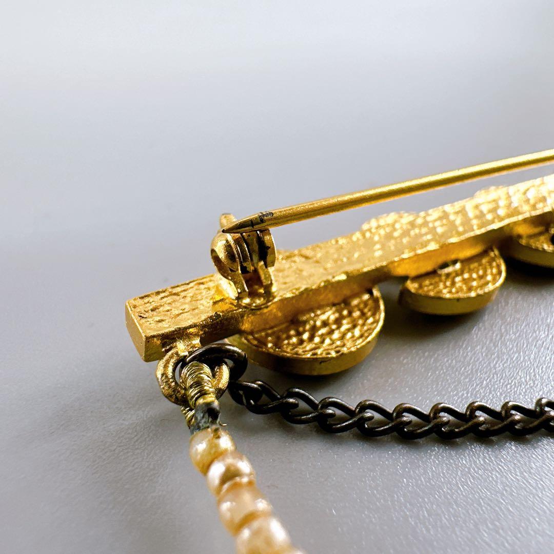 ⭐️美品⭐️CHANEL ブローチ coco パール調 スイング ココマーク