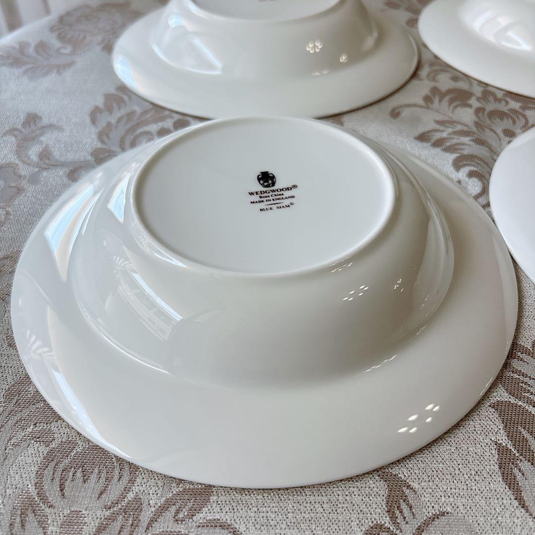 レア❤️未使用❤️ウェッジウッド❤️ブルーサイアム❤️スープ皿　パスタ皿　４枚