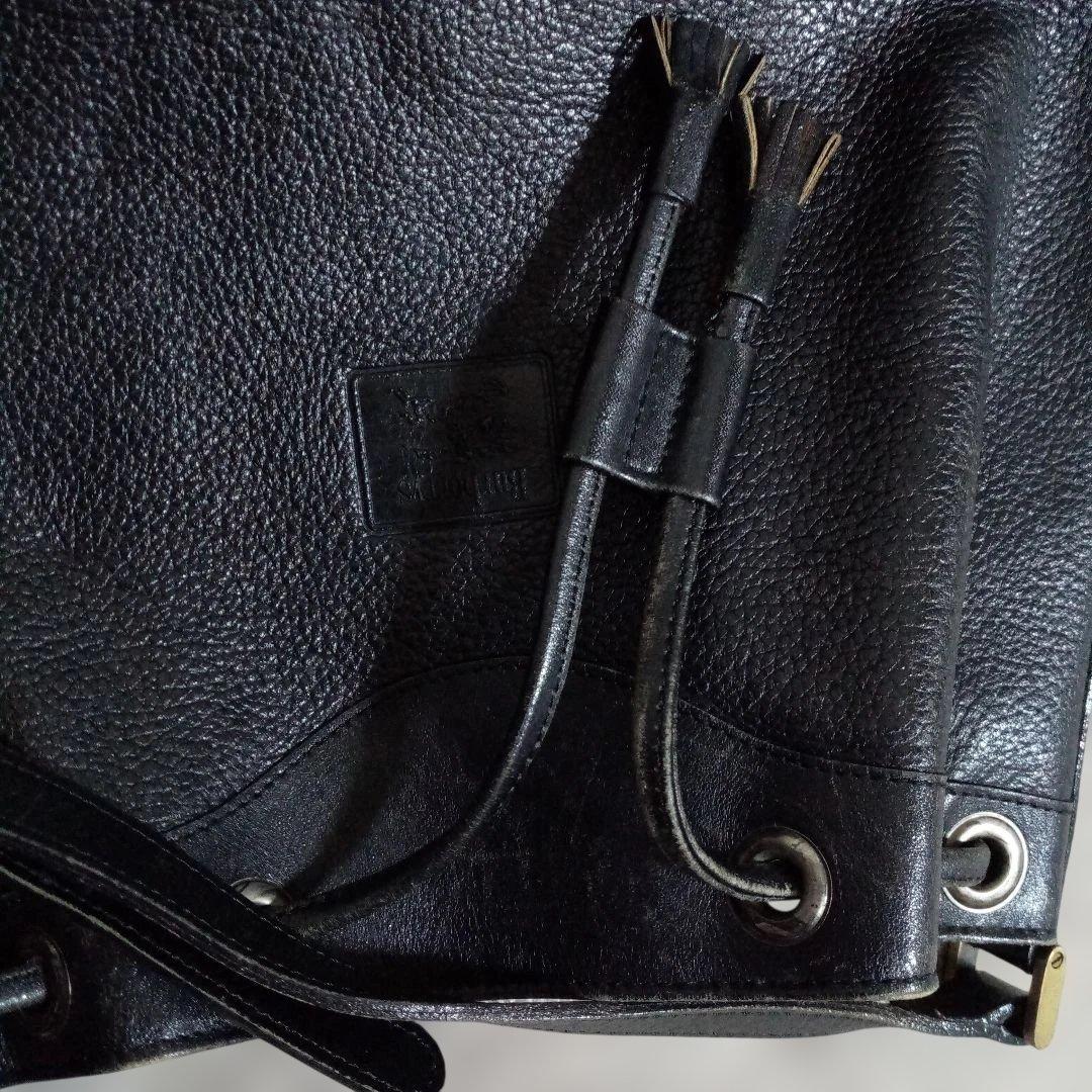 バーバリー 巾着　レザー　ショルダーバッグ