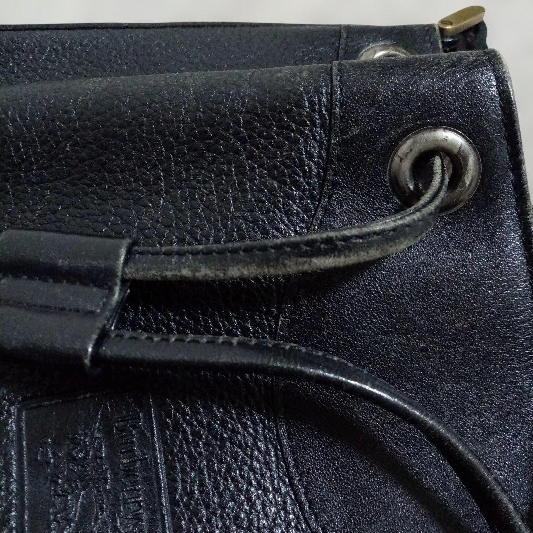 バーバリー 巾着　レザー　ショルダーバッグ