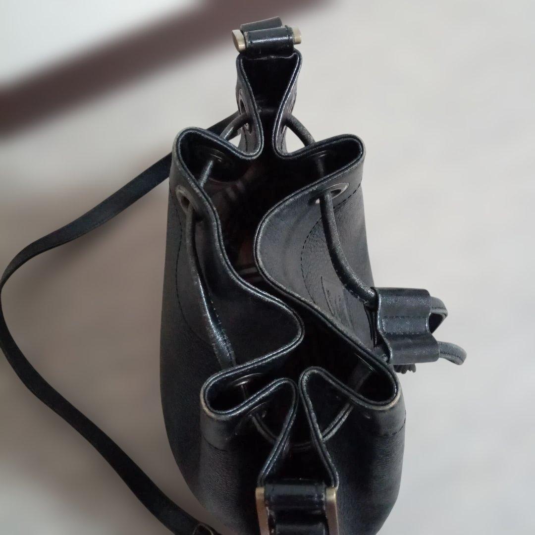 バーバリー 巾着　レザー　ショルダーバッグ