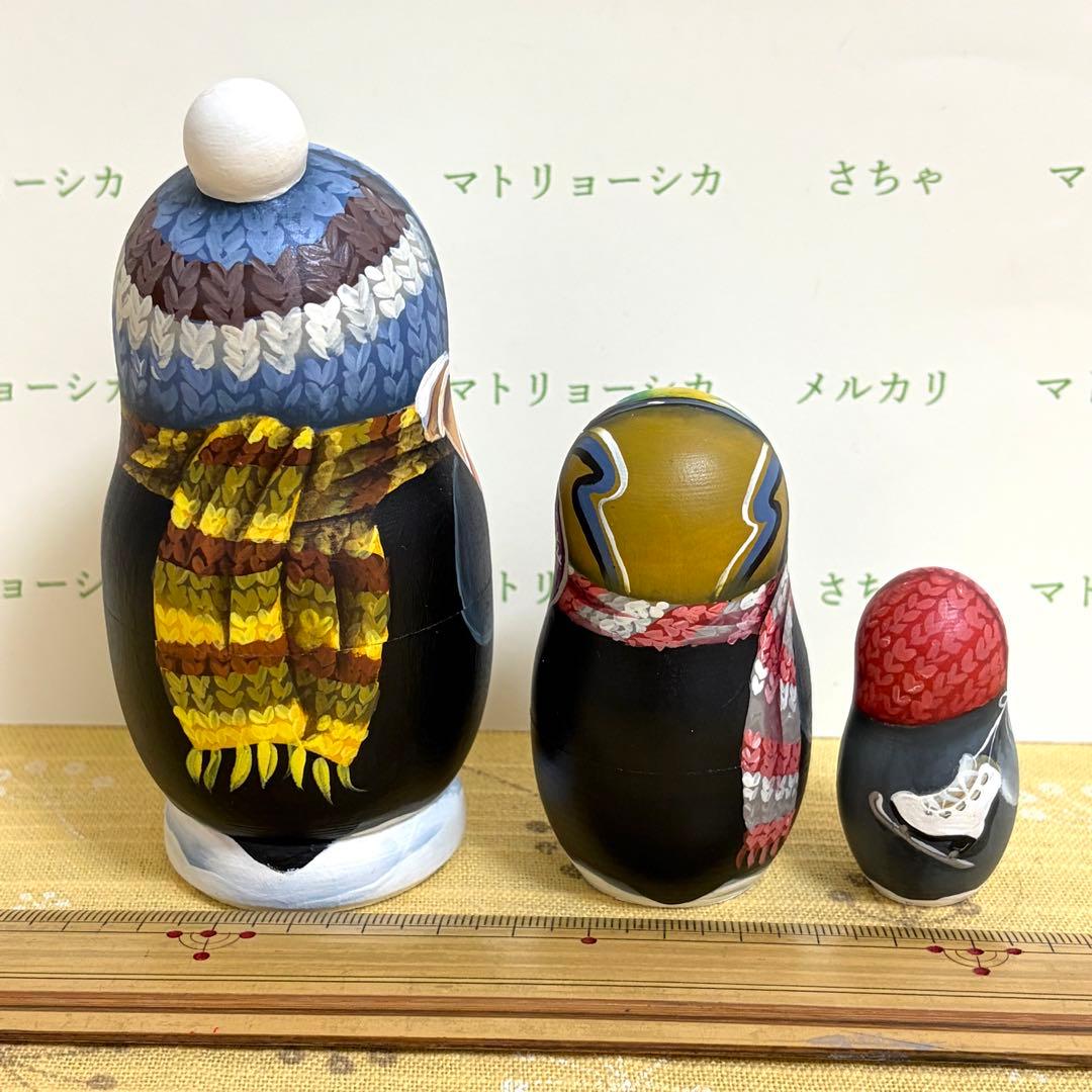 ロシア　マトリョーシカ　ペンギン　スヴェトラーナ・ニコラエヴァ　スキー　スケート