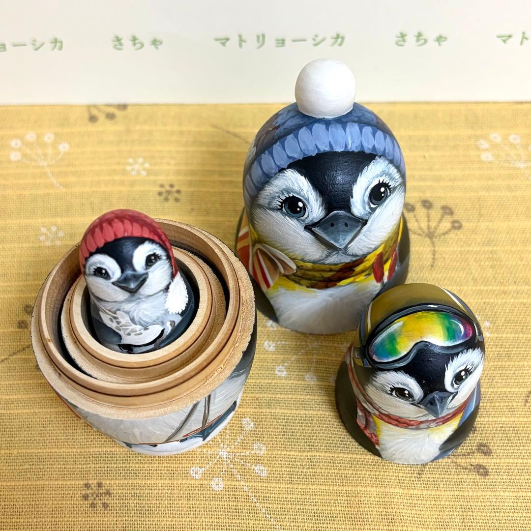 ロシア　マトリョーシカ　ペンギン　スヴェトラーナ・ニコラエヴァ　スキー　スケート