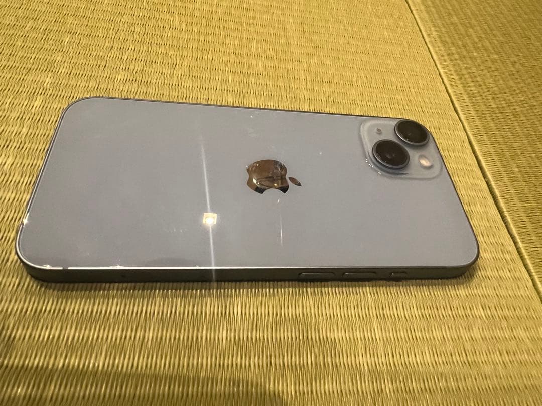 iPhone14ブルー128GB最大容量79% 箱入り、充電ケーブル付