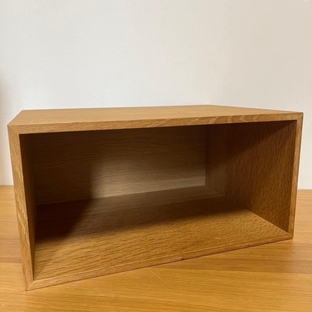 無印良品　スタッキングチェスト　ハーフオープン2点　オーク材