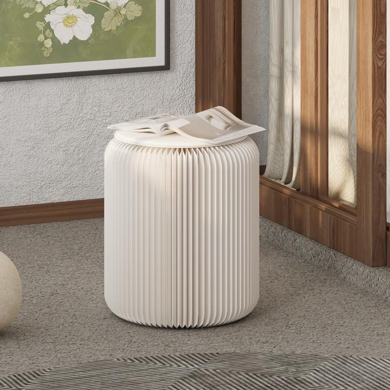 ペーパースツール2点セット椅子クッション付き折りたたみスツール待合室美容室玄関