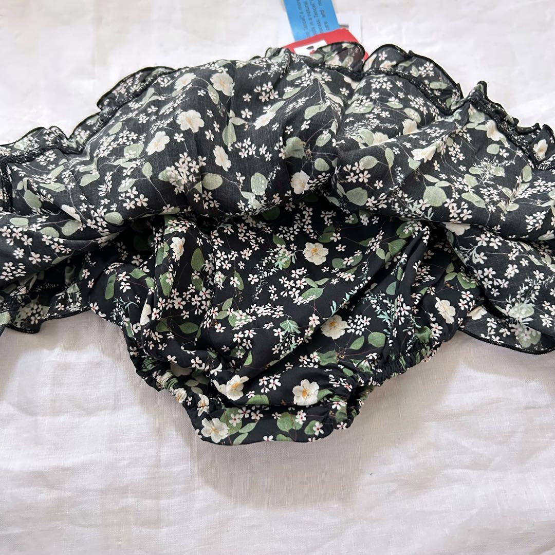 WOLF & RITA フリル襟の花柄ロンパースセットアップ　 74