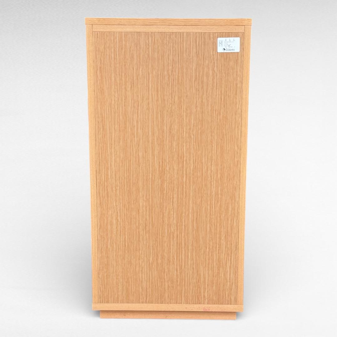 レグナテック ガラス扉　収納棚 引き出し付 無垢材 レッドオーク 幅50