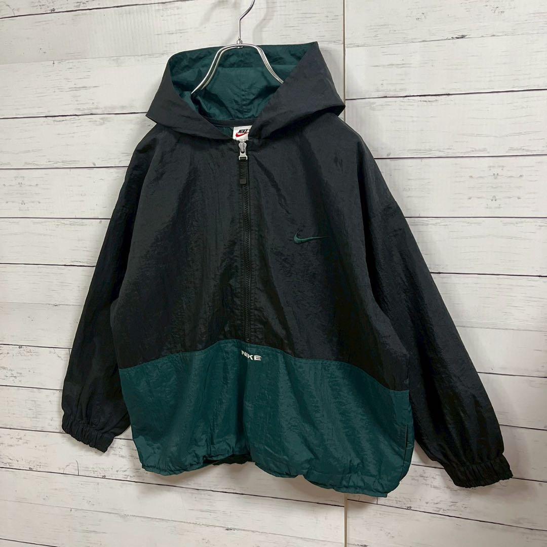 1【人気Lサイズ】ナイキ☆銀タグ ハーフジップ ナイロンジャケット☆7313