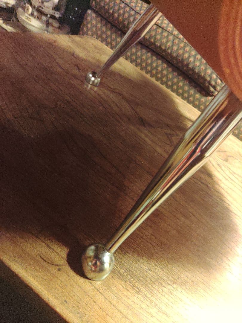 ミッドセンチュリー スペースエイジ プライウッド センターテーブル ガラス