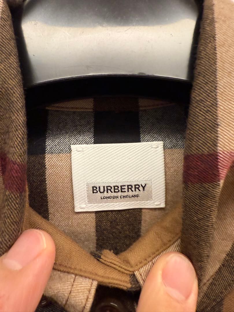 Burberry チェック柄 長袖シャツ　バーチブラウン　元値116,600
