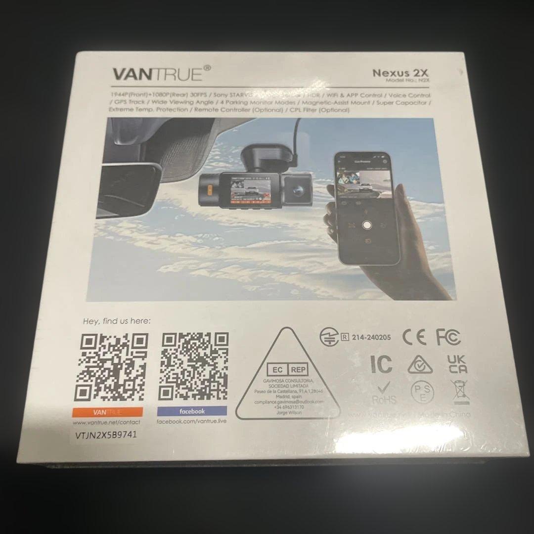 新品 VANTRUE N2X ドライブレコーダー