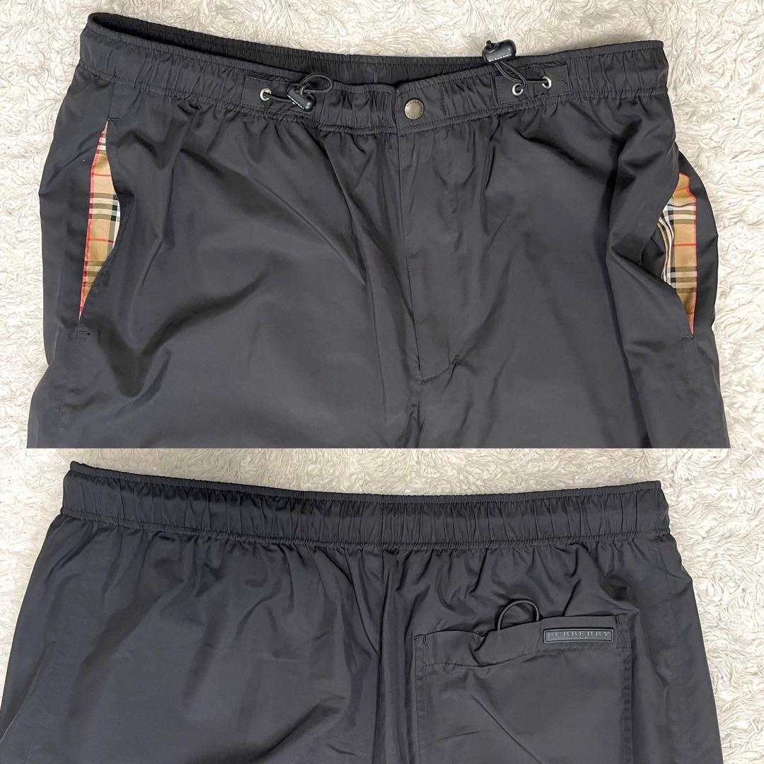 美品 バーバリーゴルフ ナイロン セットアップ 黒 XL ノバチェック