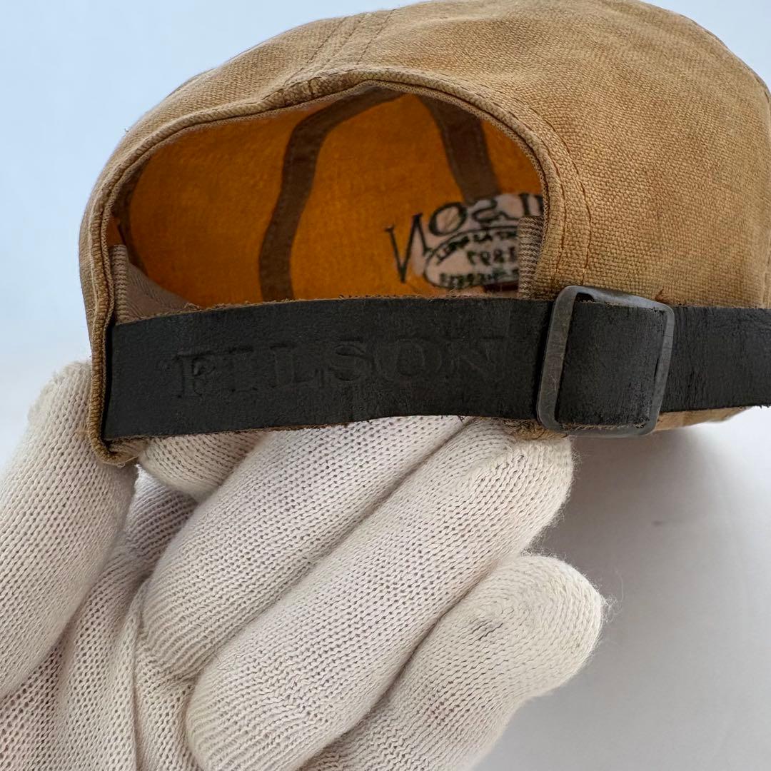 90s FILSON オイルドコットン ロゴエンブロイダリー キャップ USA製