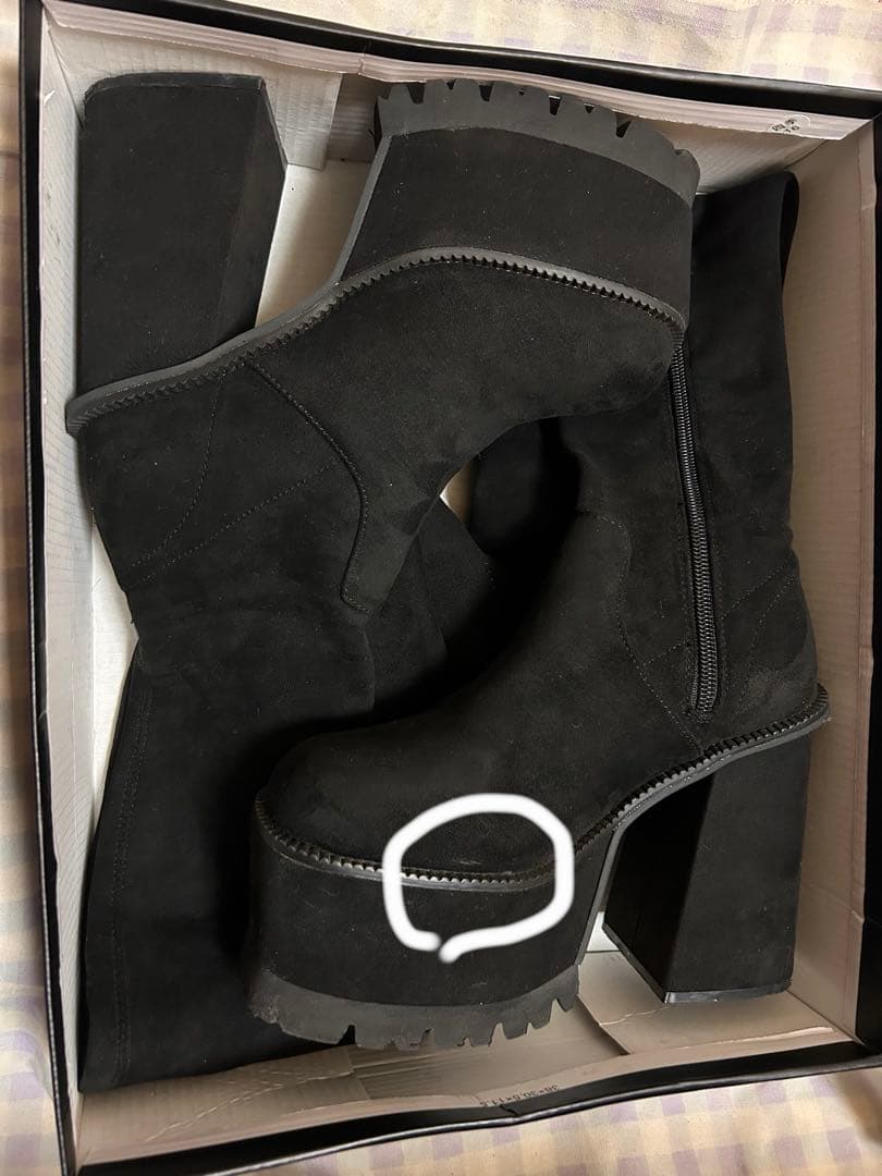 EMODA スクエアフィットロングブーツ Ssize