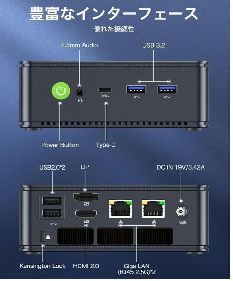 【格安・訳アリ】ミニPC Ryzen 7 5825U 16GB/512GB