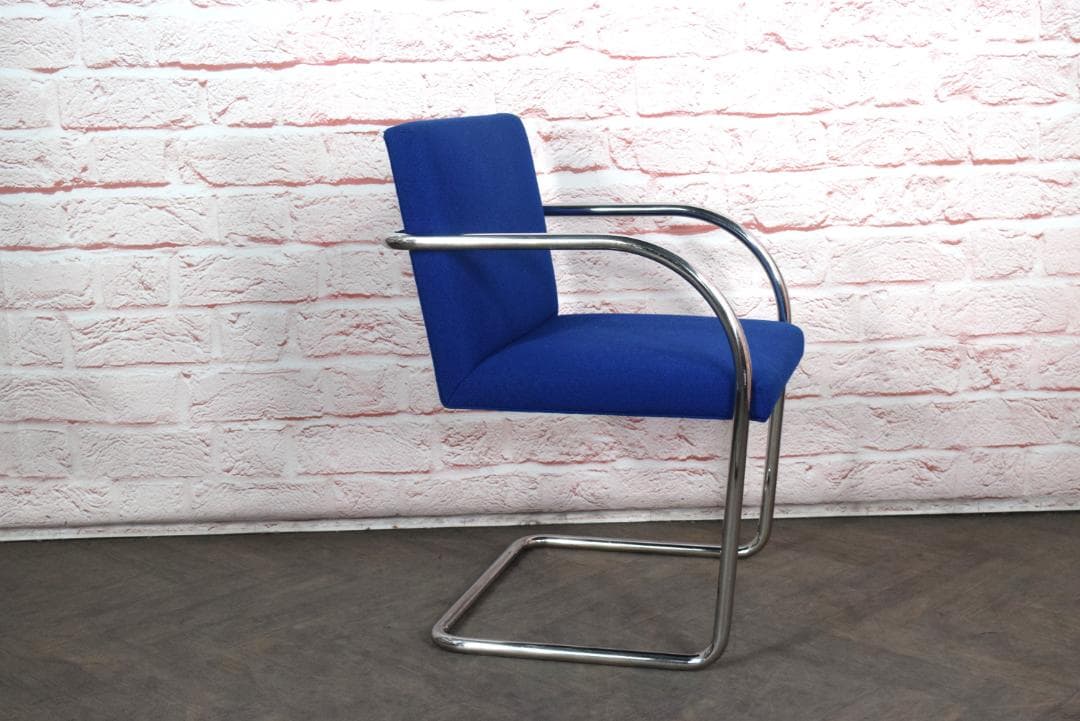 Knoll/ノル ブルーノ アームチェア チューブラー ファブリックブルー c