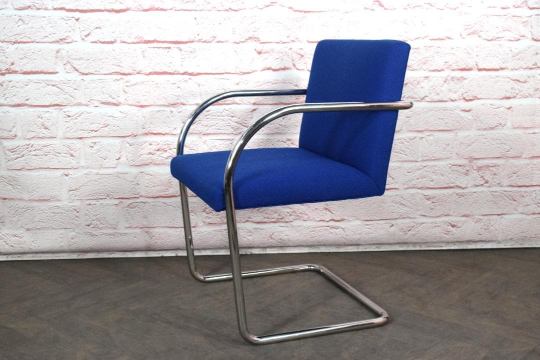 Knoll/ノル ブルーノ アームチェア チューブラー ファブリックブルー c