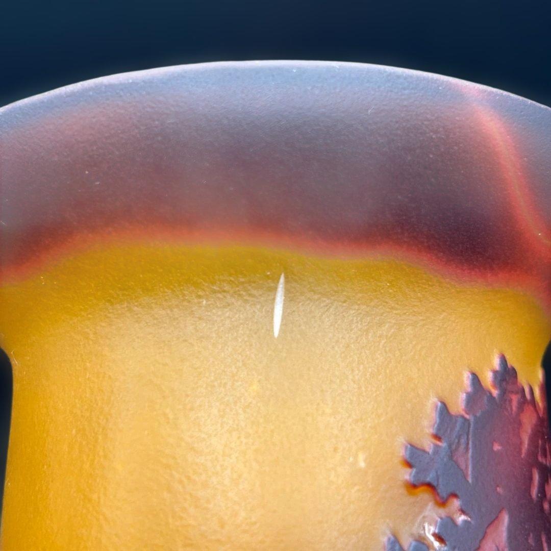 アンティーク レトロ 花瓶 植物 ガレ風 (美品）