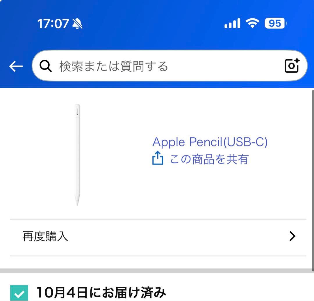 iPadアクセサリー Apple Pencil (USB_C)