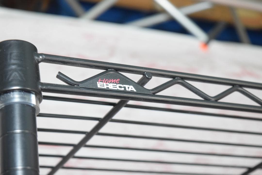 【在庫2台】ホームエレクター ワイヤーシェルフ 3方クロスバー ウッドシェルフ