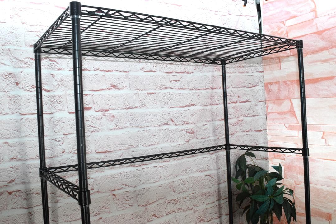 【在庫2台】ホームエレクター ワイヤーシェルフ 3方クロスバー ウッドシェルフ