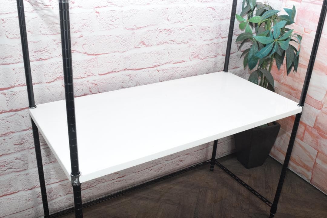 【在庫2台】ホームエレクター ワイヤーシェルフ 3方クロスバー ウッドシェルフ