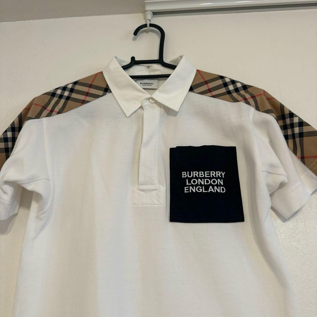 みえこ様【バーバリー】ポロシャツ　150サイズ　ロゴ　ノバチェック　人気